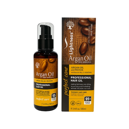 سرم مو آرگان لایتنس LIGHTNESS مدل ARGAN OIL & PROTEIN حجم 100 میل – محصول اصل اسلواکی-بلوآرایشی